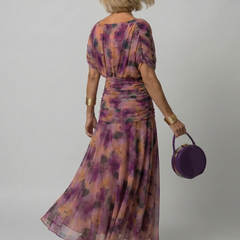 Calen Off Shoulder Flow Midi Dress