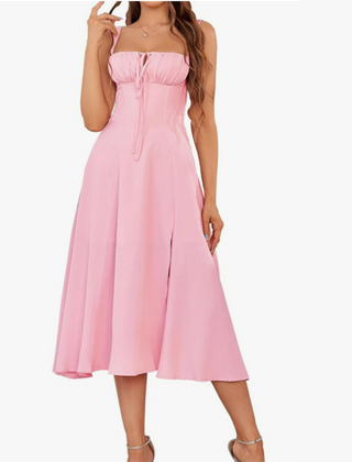 Ariellou dress lace up detail