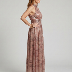 Beatrice Textured Finish Sleeveless Midi Dress