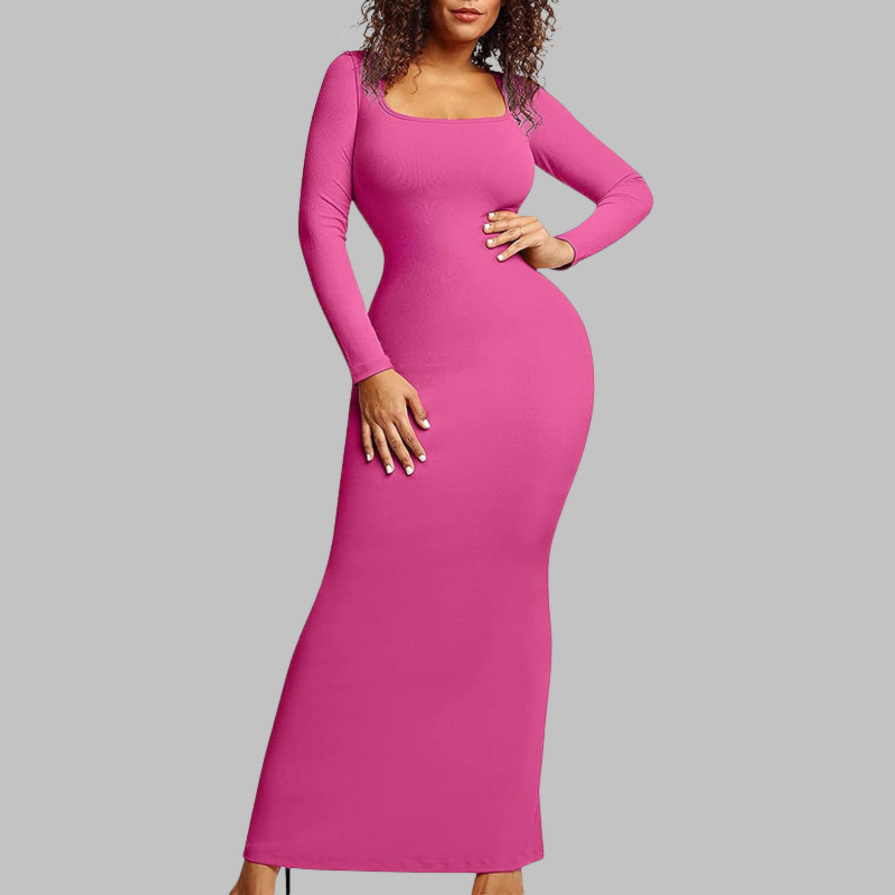 Pito midi dress in rose red