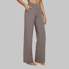 Olivia stretch pants front view on model