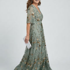 Selora Halter Bloom Flow Maxi Dress, Sleeveless Floral Pull-On Dress