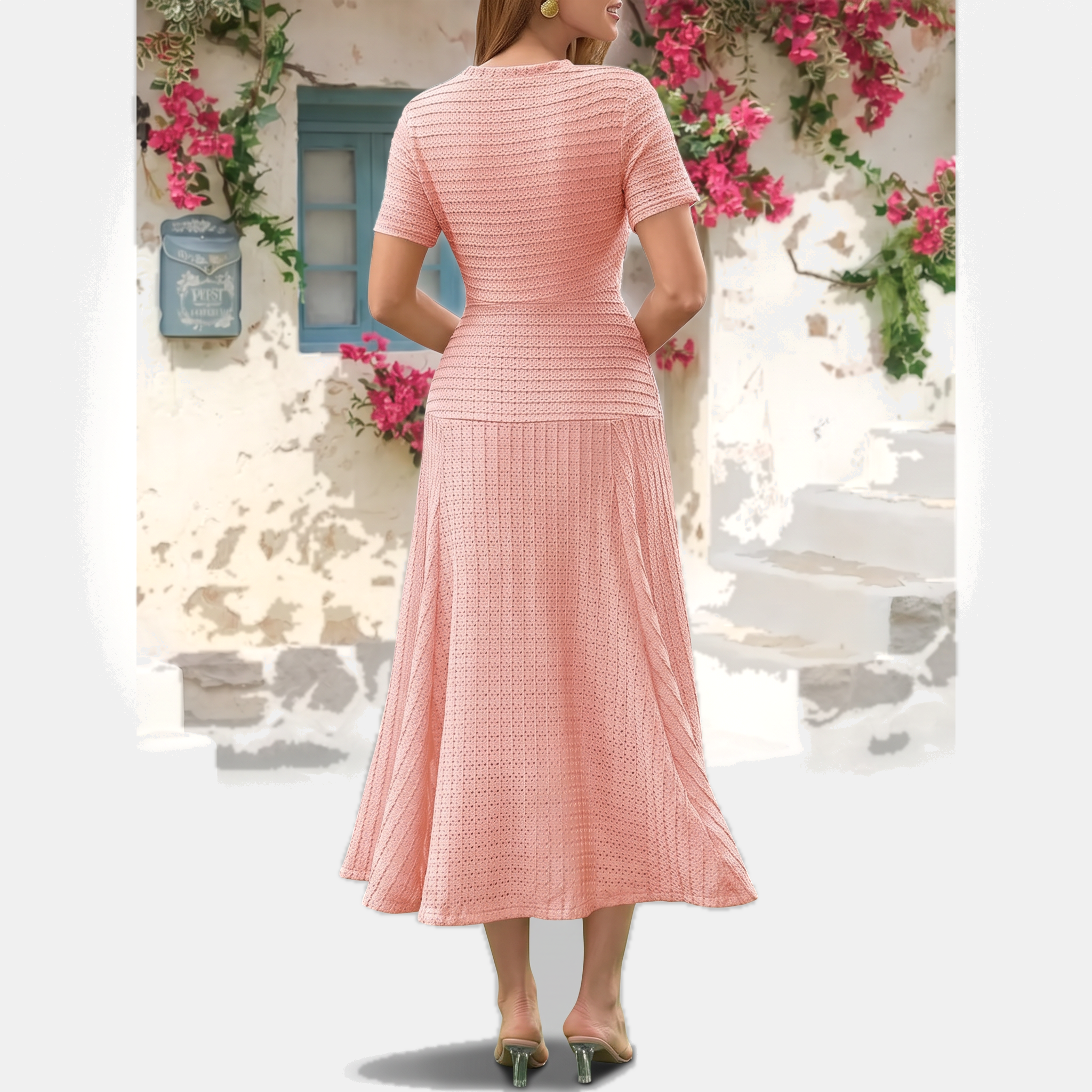 A line skirt and midi hemline