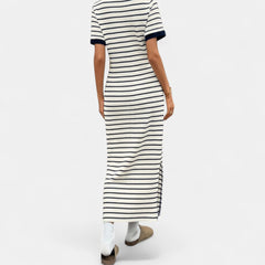 Split hem detail on the knit midi dress