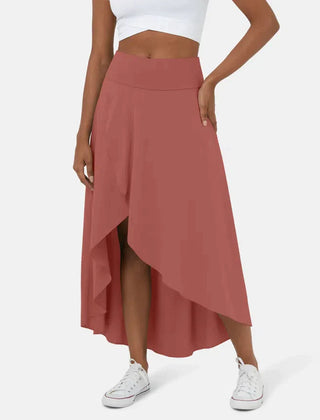 Asymmetric midi skirt full length view