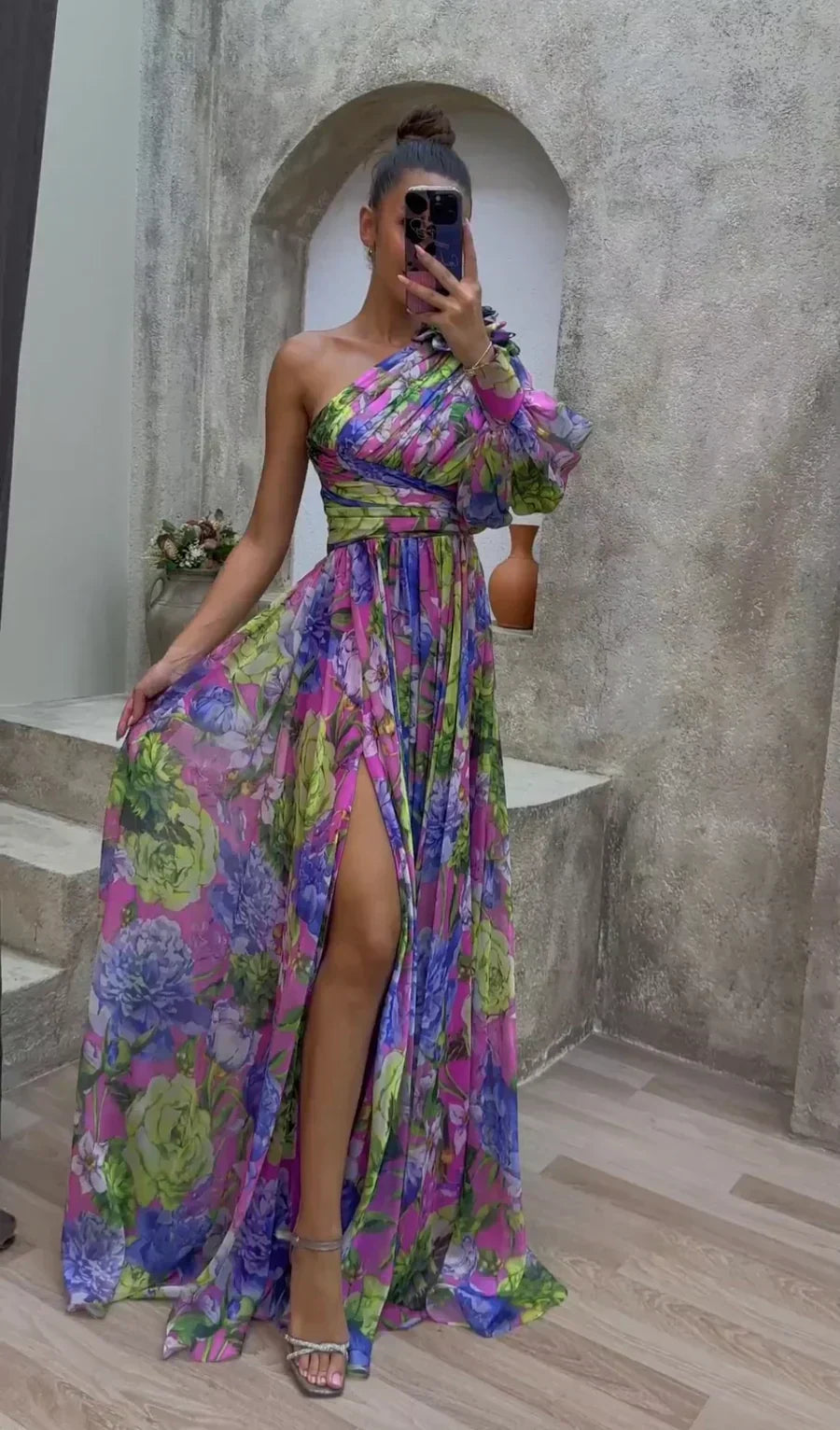 Mabel Blossom Drama Dress | Long Sleeve Maxi Dress