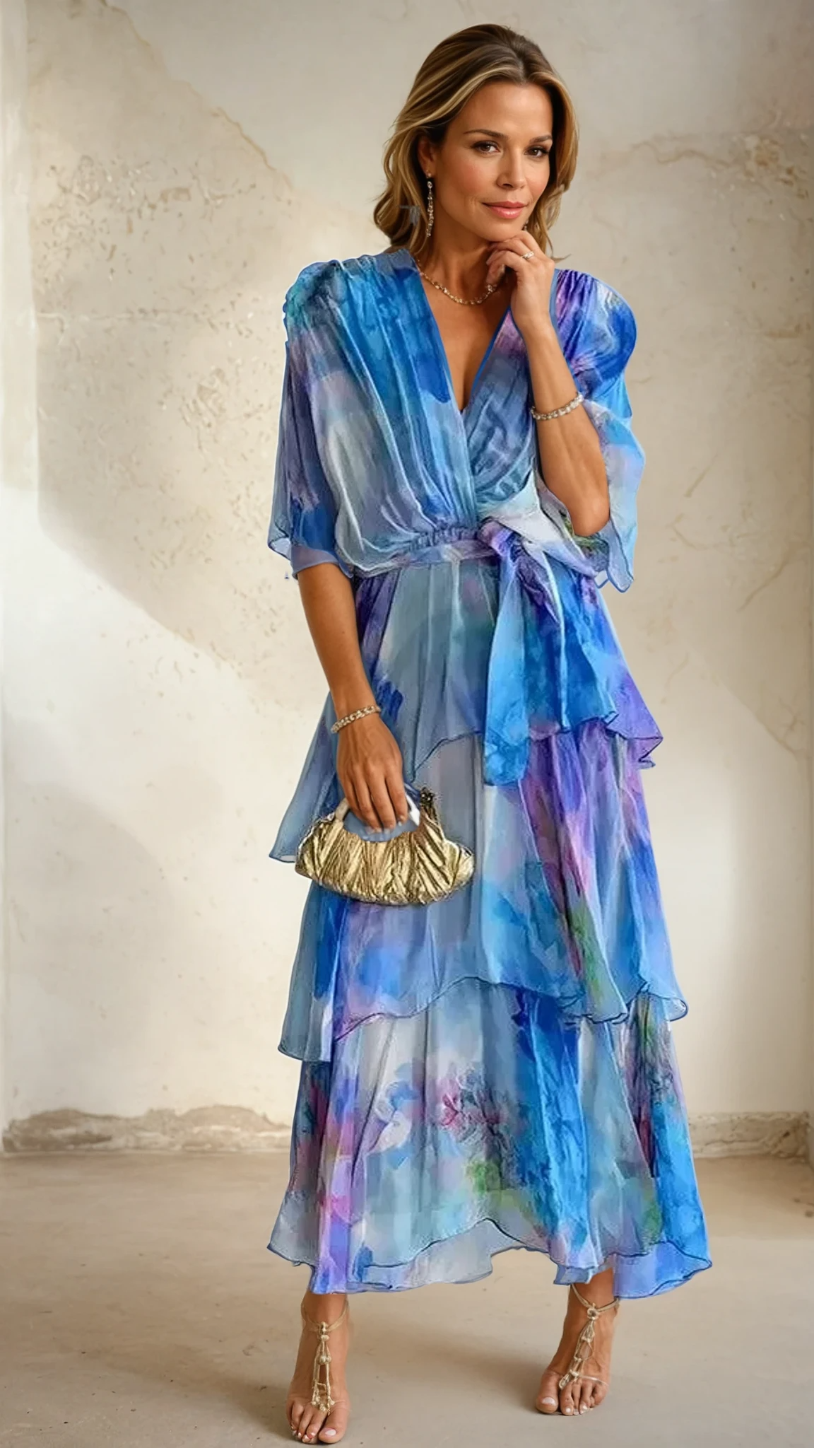 Genevieve Layered Floral Sun Dress