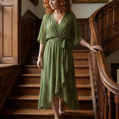 Elric Light Drape Midi Dress