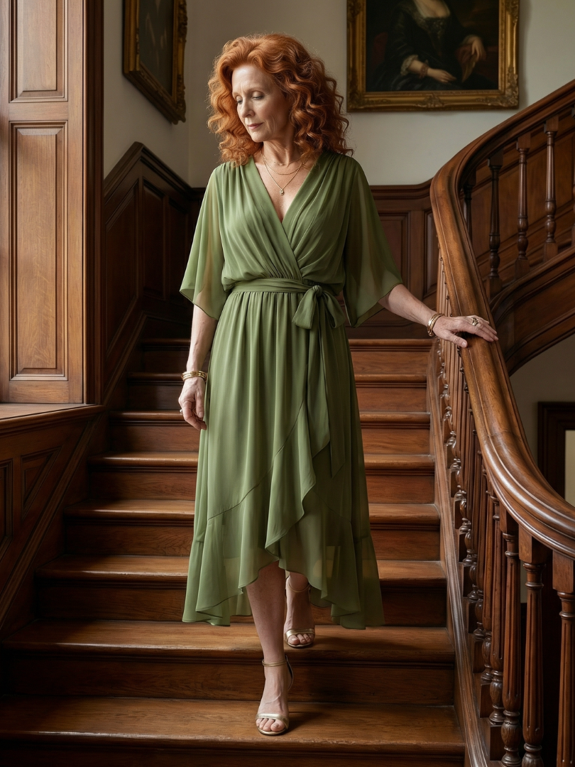 Elric Light Drape Midi Dress