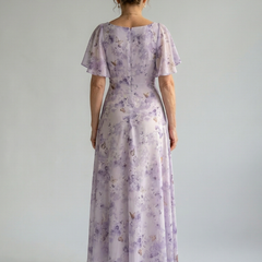 Vaelis Flutter Sleeve Midi Dress