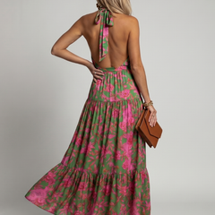 Rowen Draped Halter Midi Dress
