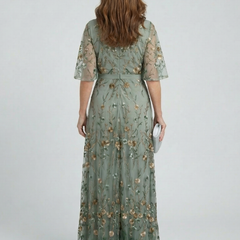 Selora Halter Bloom Flow Maxi Dress, Sleeveless Floral Pull-On Dress