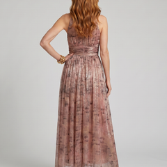 Beatrice Textured Finish Sleeveless Midi Dress