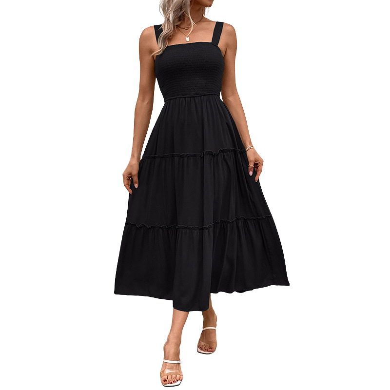 Backless sundress showing the open back