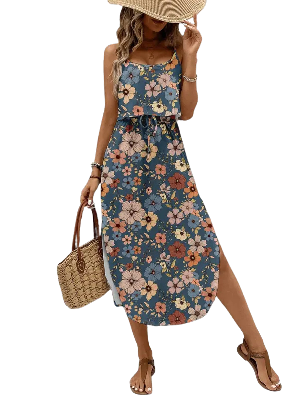 Full length view of the tie dye dress