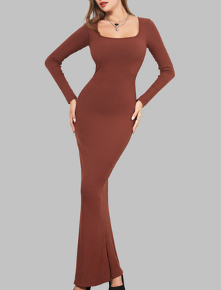 Pito midi dress in brown