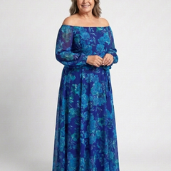 Aspen Off Shoulder Floral Maxi Dress