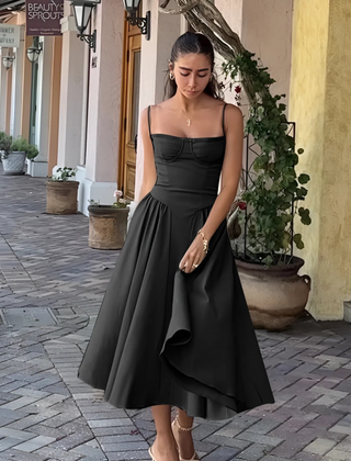 Midi dress in a light colourway