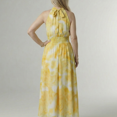 Sylin Gathered Halter Midi Dress