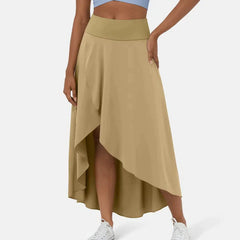Asymmetric midi skirt in an alternate colourway
