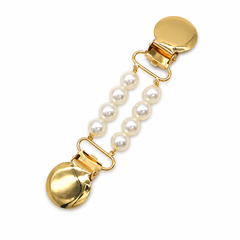 Winnie Pearl Sweater Clip, Double Pearl Row