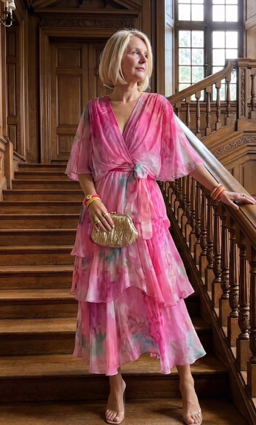 Genevieve Layered Floral Sun Dress