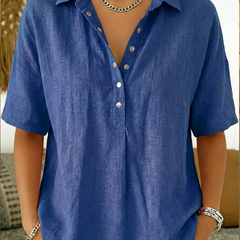 Birdie Short Sleeve Collared Blouse, second view