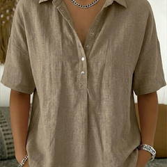 Birdie Short Sleeve Collared Blouse