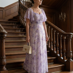 Vaelis Flutter Sleeve Midi Dress