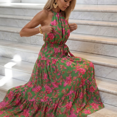 Rowen Draped Halter Midi Dress