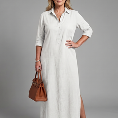 Veronica Long Sleeve Relaxed Silhouette Maxi Dress