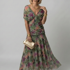 Calen Off Shoulder Flow Midi Dress