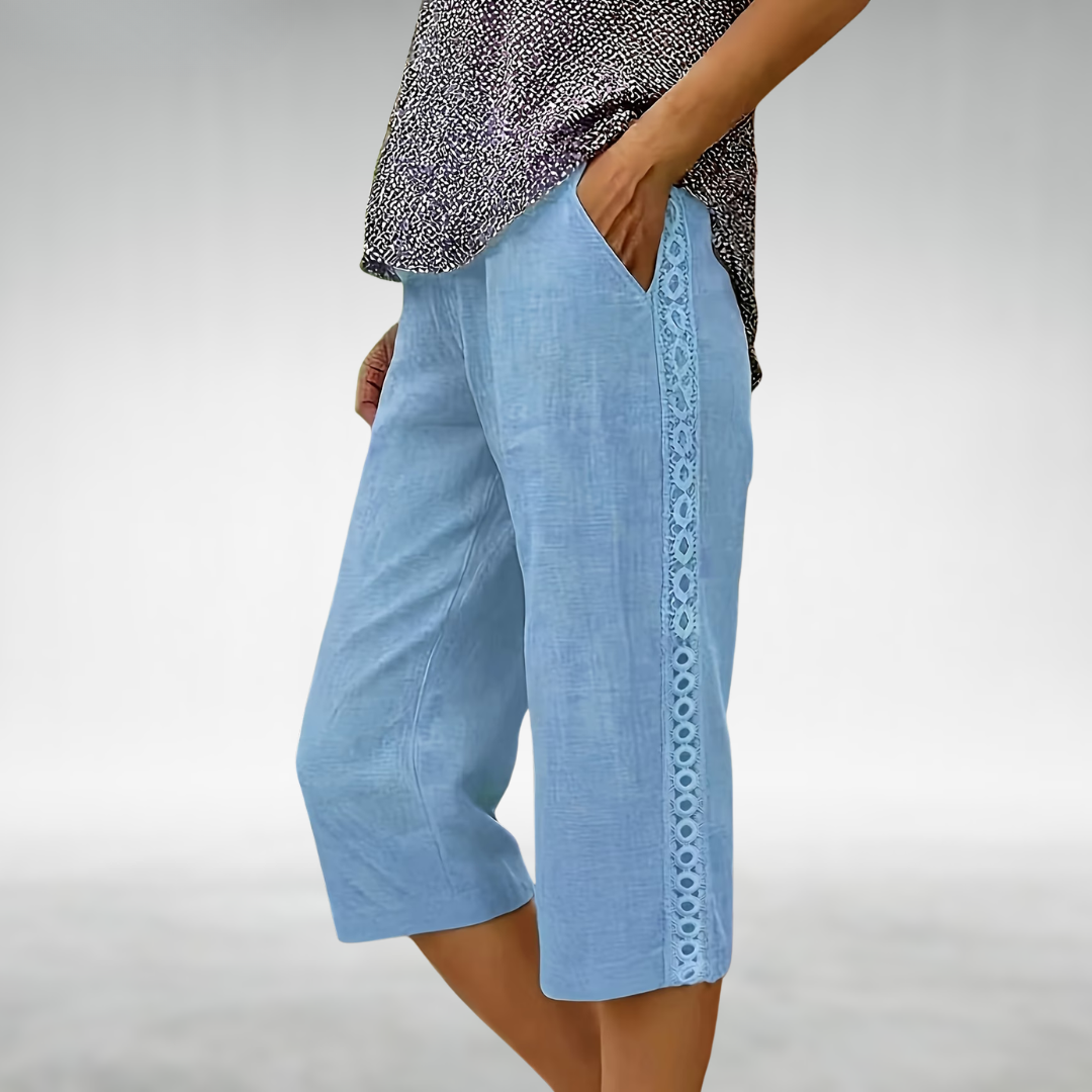 Mallory shorts styled with a casual tee