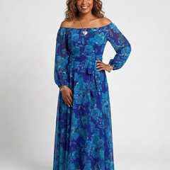 Aspen Off Shoulder Floral Maxi Dress
