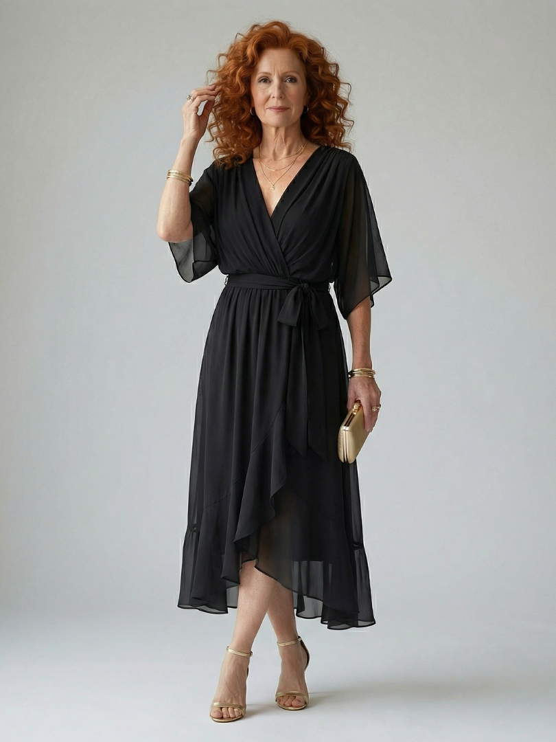 Elric Light Drape Midi Dress