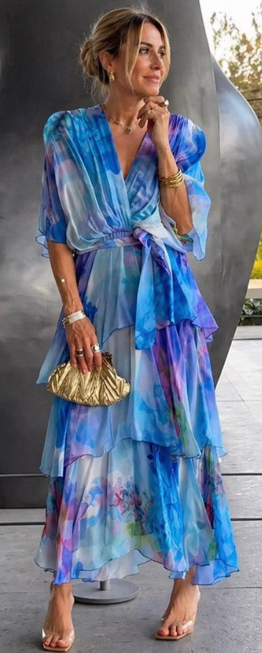 Genevieve Layered Floral Sun Dress