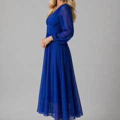 Nia Elegant Wrap Dress with Adjustable Tie Waist