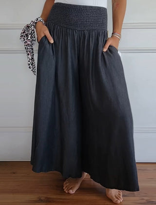 Lara elastic waist pants front view