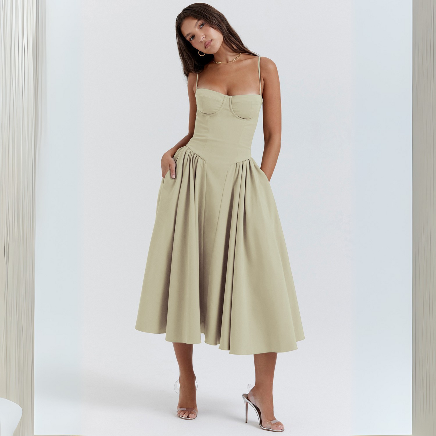 Bodycon midi dress in a second colourway