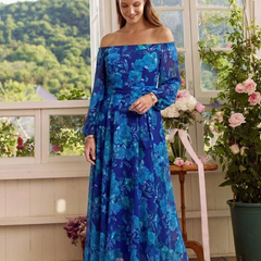 Aspen Off Shoulder Floral Maxi Dress