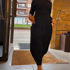 A line midi dress front view