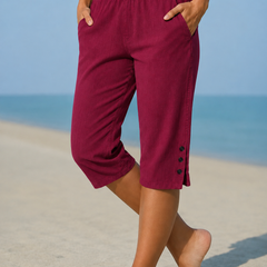 Eileen capri pants in wine red