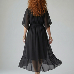 Elric Light Drape Midi Dress