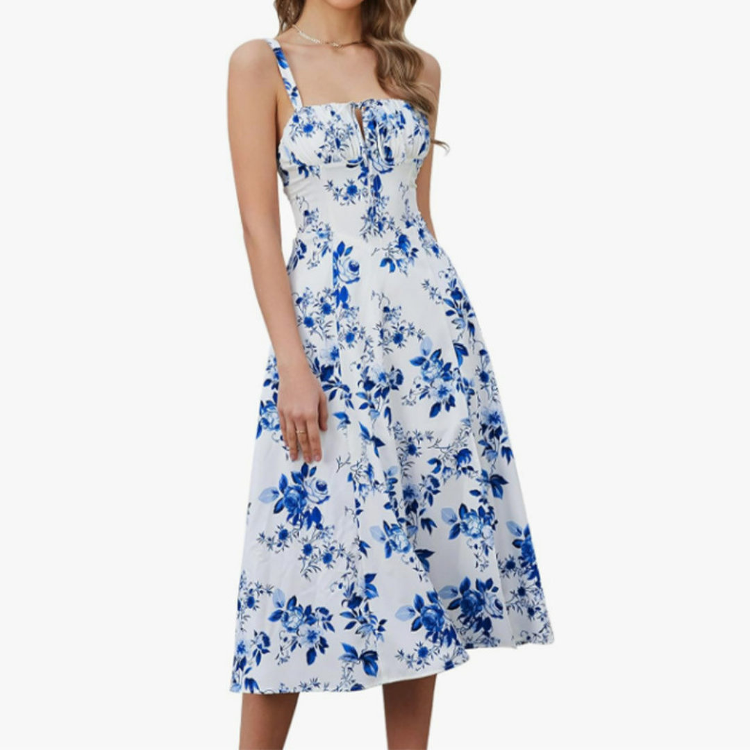 Ariellou dress styled outdoors
