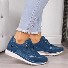 Gabri zip-up orthopedic sneaker in blue