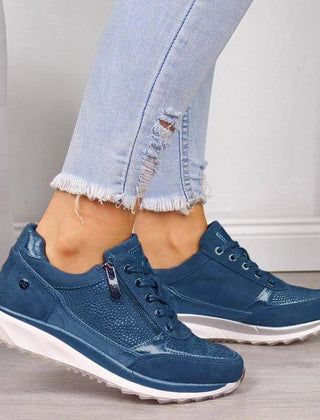 Gabri zip-up orthopedic sneaker in blue