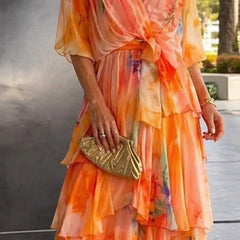 Genevieve Layered Floral Sun Dress