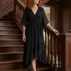 Elric Light Drape Midi Dress