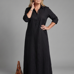 Veronica Long Sleeve Relaxed Silhouette Maxi Dress