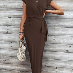Matilda dress in coffee tone